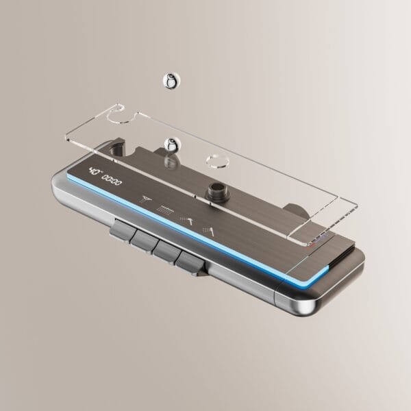 Luxurious Digital Thermostatic Shower System with Integrated Shelf