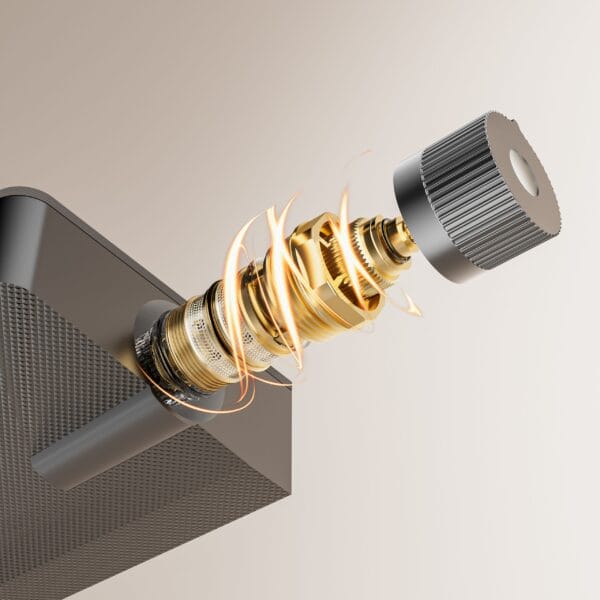 Luxury Digital Thermostatic Shower System with LED, Waterfall Spout & Integrated Shelf