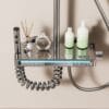 Luxury Digital Thermostatic Shower System with LED, Waterfall Spout & Integrated Shelf