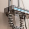 Luxury Digital Thermostatic Shower System with LED, Waterfall Spout & Integrated Shelf