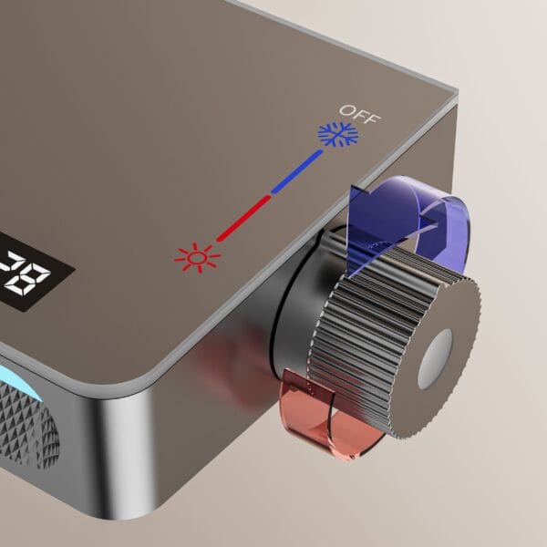 Luxury Digital Thermostatic Shower System with LED, Waterfall Spout & Integrated Shelf