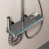Premium Digital Thermostatic LED Shower System with Integrated Shelf