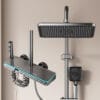 Premium Digital Thermostatic LED Shower System with Integrated Shelf