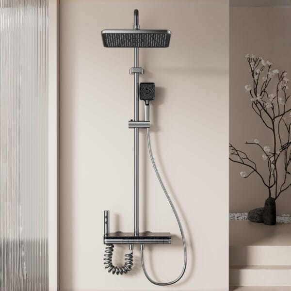 Premium LED Digital Thermostatic Shower System with Multi-Function Sprays