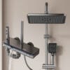 Premium Digital Display Thermostatic Shower System with LED & Integrated Shelf