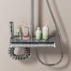 Premium Digital Display Thermostatic Shower System with LED & Integrated Shelf