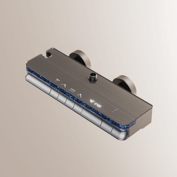 Premium Digital Display Thermostatic Shower System with LED & Integrated Shelf