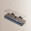 Luxury Digital Thermostatic Shower System with LED & Shelf - Gun Gray/Milky White