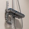 Luxury Digital Thermostatic Shower System with LED & Shelf - Gun Gray/Milky White