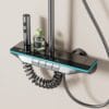 Premium Digital Shower System with Integrated Shelf & LED - Gun Gray