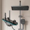 Premium Digital Shower System with Integrated Shelf & LED - Gun Gray
