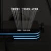 Gun Gray Smart Digital Thermostatic Shower System with LED & Integrated Shelf