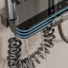 Gun Gray Smart Digital Thermostatic Shower System with LED & Integrated Shelf