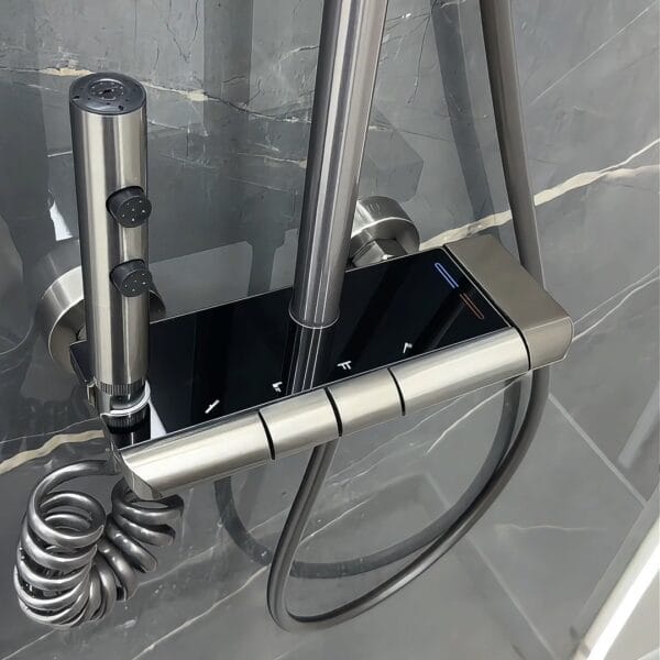 Luxury Multi-Function Digital LED Shower System with Integrated Shelf