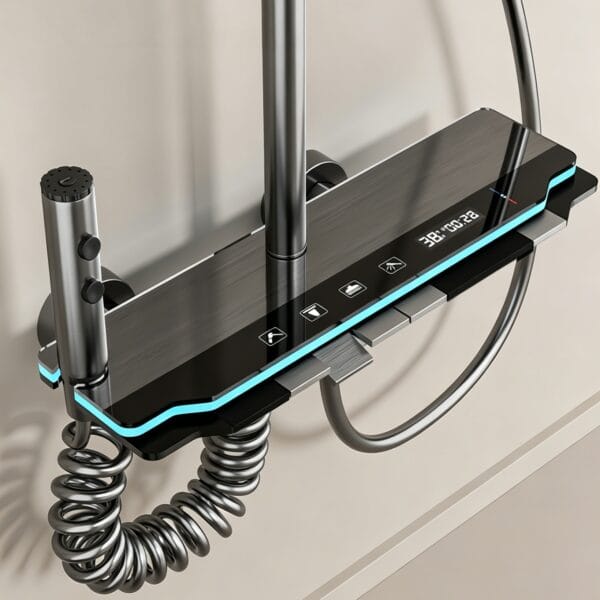 Premium Gun Gray Smart Digital LED Shower System