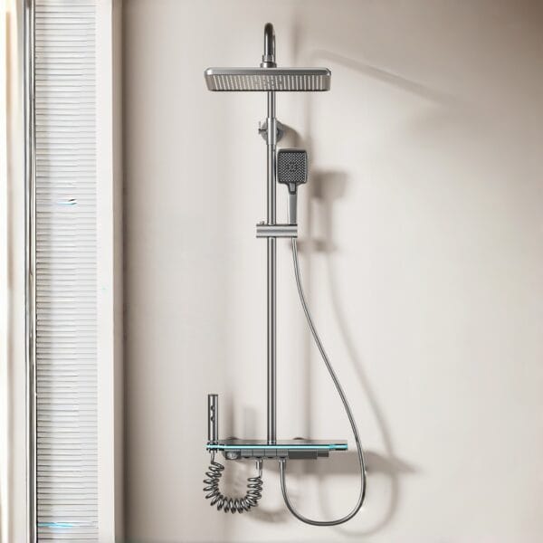 Premium Gun Gray Smart Digital LED Shower System