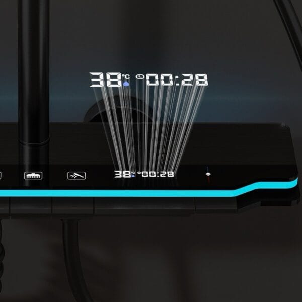 Premium Gun Gray Smart Digital LED Shower System