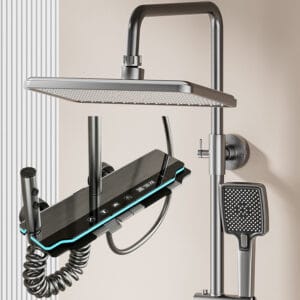 Premium Gun Gray Smart Digital LED Shower System