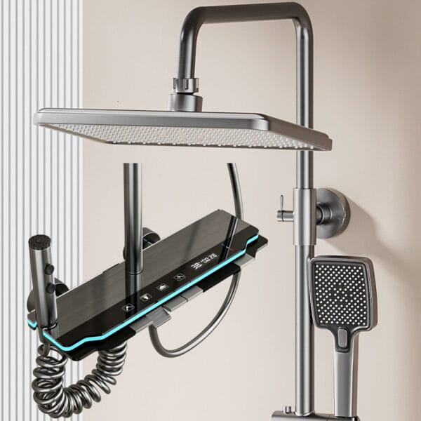 Premium Gun Gray Smart Digital LED Shower System