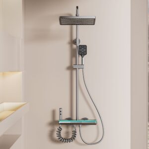 Gun Gray Digital Thermostatic Multi-Function Shower System B2B product image for B2B shower system sourcing