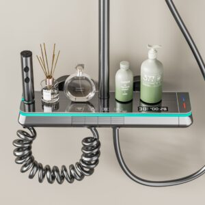 Gun Gray Digital Thermostatic Multi-Function Shower System B2B product image for B2B shower system sourcing