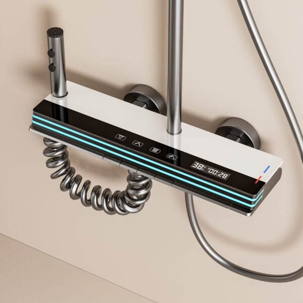 Luxe Smart Digital LED Shower System with Rainfall & Waterfall
