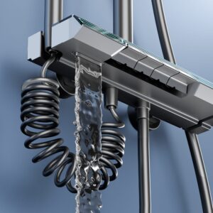 Luxury Digital Thermostatic Shower System with LED & Rainfall Head product image for B2B shower system sourcing