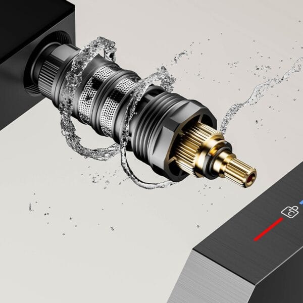 Gun Grey Thermostatic Digital Shower System with LED Display