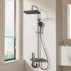 Gun Grey Thermostatic Digital Shower System with LED Display