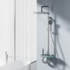 Premium Gun Grey Digital Thermostatic Shower System with LED & Waterfall