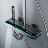 Premium Gun Grey Digital Thermostatic Shower System with LED & Waterfall