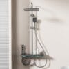 Luxury Digital LED Thermostatic Shower System with Waterfall Spout & Multi-Function Spray