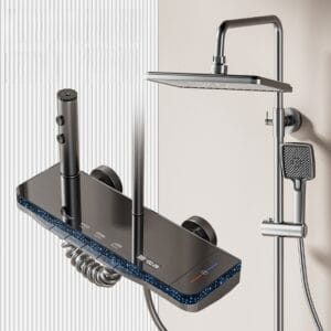 Luxury Digital LED Shower System with Integrated Shelf