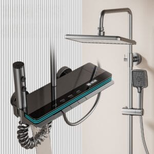 Luxury Gun Grey Smart Digital Shower System with Thermostatic Mixer
