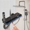Premium Gun Grey Digital LED Shower System with Waterfall & Rainfall