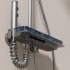 Premium Gun Grey Digital LED Shower System with Waterfall & Rainfall