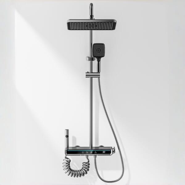 Zenith Gun Grey Smart Digital Rainfall & Handheld Shower System