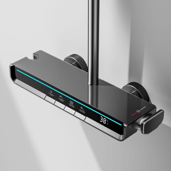 Zenith Gun Grey Smart Digital Rainfall & Handheld Shower System