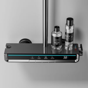 Zenith Gun Grey Smart Digital Rainfall & Handheld Shower System product image for B2B shower system sourcing