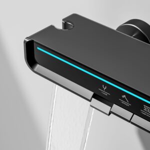 Zenith Gun Grey Smart Digital Rainfall & Handheld Shower System product image for B2B shower system sourcing