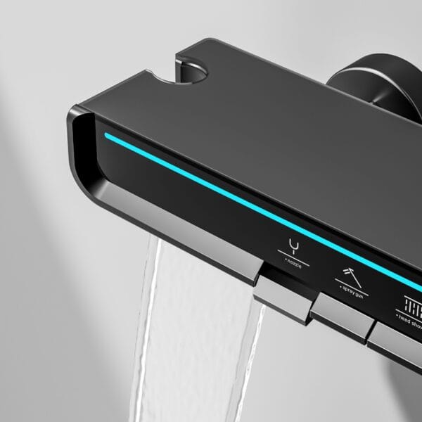 Zenith Gun Grey Smart Digital Rainfall & Handheld Shower System