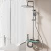 Modern Smart Digital Shower System with Waterfall Spout - Gun Grey