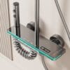 Modern Smart Digital Shower System with Waterfall Spout - Gun Grey