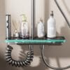 Modern Smart Digital Shower System with Waterfall Spout - Gun Grey