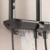 Elite Digital LED Shower System with Rainfall & Waterfall – Gun Grey