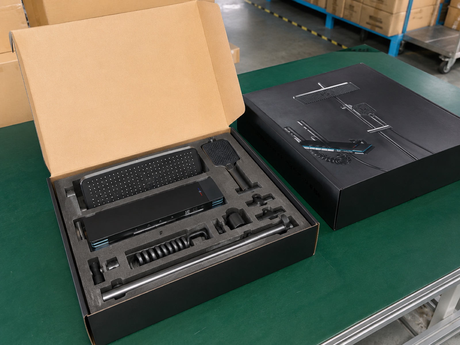 Shower system package insert and product protection